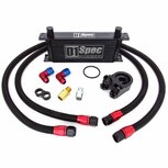 Oliekoeler kit (330 x 170 x 50mm) - Zwart D1 Spec