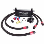 Oliekoeler kit met thermostaat (330 x 170 x 50mm) - Zwart D1 Spec