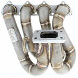 Turbo spruitstuk rvs Top mount met T3 flens 44-46mm V-band wastegate flens SRS Honda B-series