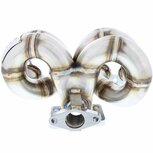 Turbokr&uuml;mmer Edelstahl mit T3 (Ramhorn) - Wastegate 2 Schrauben 38mm SRS Honda