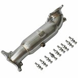 Downpipe with high flow 200 cell catalyst SRS Honda