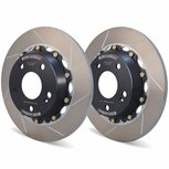 Rear brake discs 2-piece - Grooved Girodisc Honda
