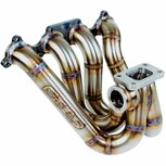 Top mount turbo manifold T4 open, single 44mm/46mm wastegate flange SpeedFactory Honda
