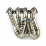 Turbo manifold stainless steel top mount style T3 turbo flange, 44mm V-band wastegate flange SpeedFactory Honda