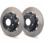 Rear brake discs 2-piece - Grooved Girodisc Honda