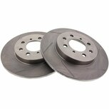 Disques de frein arri&egrave;re (239mm / 4x100) - Rainur&eacute;s BrakeStop Honda Civic CRX Del Sol Integra Jazz
