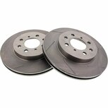 Front brake discs (240mm / 4x100) - Grooved BrakeStop Honda
