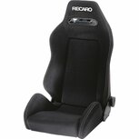SR5 Speed sportstoel perlon velours zwart met dubbele zilvere stiksels RECARO