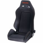 SR5 Speed sportstoel perlon velours zwart met dubbele rode stiksels RECARO