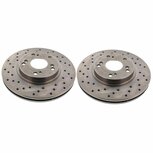 Disques de frein avant (296mm / 5x114,3) - Perc&eacute;s Brakemax Honda