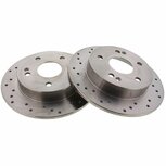 Rear brake discs (260mm / 5x114.3) - Drilled Brakemax Honda