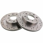Disques de frein avant (231mm / 4x100) (ventil&eacute;s) - Perc&eacute;s Brakemax Honda