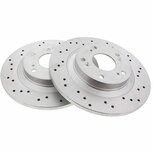 Disques de frein arri&egrave;re (282mm / 5x114.3) (DiD) - Perc&eacute;s Brakemax Honda