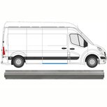 Rechter Reparatiepaneel voor schuifdeurdrempel Nissan Interstar Opel Movano Renault Master