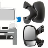 Left Manual adjusted wing mirror  Nissan Primastar Opel Vivaro Renault Trafic