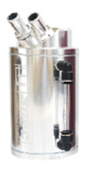 Olie catchtank (rond 480cc) - Zilver/9mm D1 Spec