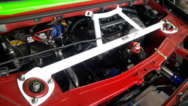 Rear Trunk Bracket 4 Points White Steel Toyota MR2 Ultra Racing