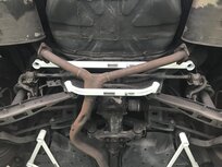 Rear Lower Strut Brace White Steel Subaru Forester Impreza Ultra Racing