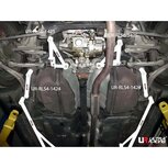 Rear Side Bars 2 Points White Steel Mitsubishi Lancer Evolution Ultra Racing