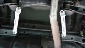 Achter Side Bars 2 Points Wit Staal Mitsubishi Lancer Ultra Racing