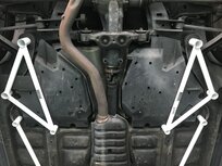 Rear Side Bars 3 Points White Steel Subaru Forester Impreza Ultra Racing