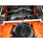 Rear Strut Brace 2 Points White Steel Suzuki Swift Ultra Racing