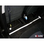 Central Floor Rod 2 Points White Steel Mitsubishi Colt Ultra Racing