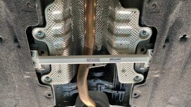 Lower Center Brace White Steel Honda Civic Ultra Racing