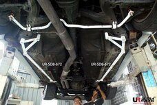 Barres lat&eacute;rales 4 points en acier blanc Nissan S13 Ultra Racing