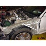 Support d&#039;aile 3 points en acier blanc Nissan Skyline Ultra Racing