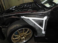 Wing Bracket White Steel Nissan Skyline Ultra Racing