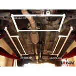 Front H-Brace 4 Points White Steel Mitsubishi Lancer Evolution Ultra Racing