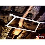 Front H-Brace 4 Points White Steel Mitsubishi Lancer Ultra Racing