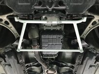 Front H-Brace 4 Points White Steel Subaru Impreza Ultra Racing