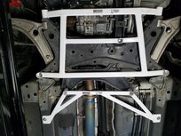 Front H-Brace 5 Point White Steel Mitsubishi Lancer Evolution Ultra Racing