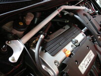 Avant barre anti-rapprochement 2 points en acier blanc Honda Integra Ultra Racing