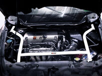 Avant barre de renfort 4 points en acier blanc Honda Civic Ultra Racing