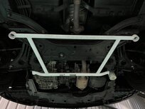 Front Strut Brace 4 Points White Steel Mitsubishi Colt Ultra Racing