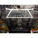Front Strut Brace 4 Points White Steel Mitsubishi Colt Ultra Racing