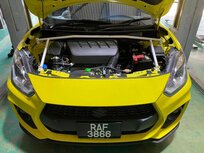 Vorne Domstrebe 4 Punkte Wei&szlig; Stahl Suzuki Swift Ultra Racing