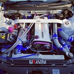 Front Strut Brace White Steel Nissan Skyline Ultra Racing