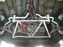Avant barre stabilisatrice blanche 25 mm en acier Honda Integra Ultra Racing