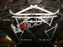 Front H-Brace 4 Points White Steel Subaru Impreza Ultra Racing