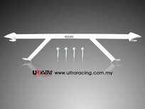 Rear Strut Brace 4 Points White Steel Honda Civic Del Sol Integra Ultra Racing