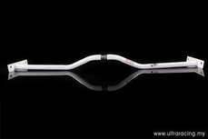 Central Floor Rod 2 Points White Steel Honda Civic Ultra Racing