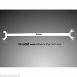 Rear Strut Brace 2 Points White Steel Mitsubishi Lancer Evolution Ultra Racing