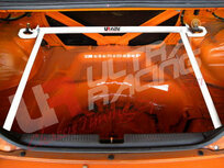 Rear Trunk Bracket 4 Points White Steel Mitsubishi Lancer Evolution Ultra Racing