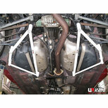 Rear Strut Brace 4 Points White Steel Mazda RX-8 Ultra Racing