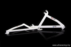 Wing Bracket 3 Points White Steel Mazda MX-5 Ultra Racing