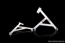 Wing Bracket 3 Points White Steel Mitsubishi Colt Ultra Racing